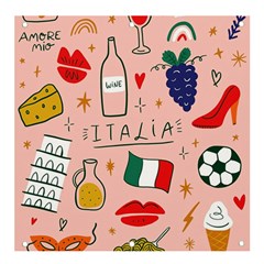 Food Pattern Italia Banner and Sign 4  x 4 