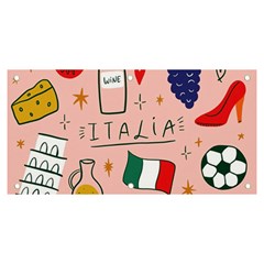 Food Pattern Italia Banner and Sign 6  x 3 