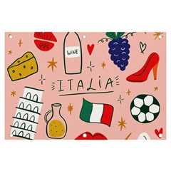 Food Pattern Italia Banner and Sign 6  x 4 