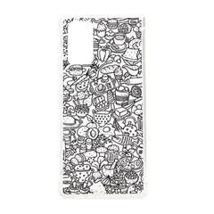 Food Doodle Pattern Samsung Galaxy Note 20 Tpu Uv Case by Sarkoni