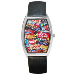 Pop Art Food Cute Patterns Barrel Style Metal Watch