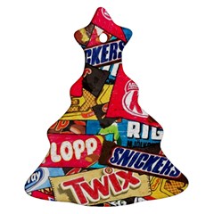 Pop Art Food Cute Patterns Christmas Tree Ornament (two Sides) by Sarkoni