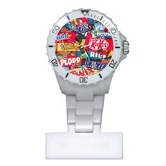 Pop Art Food Cute Patterns Plastic Nurses Watch