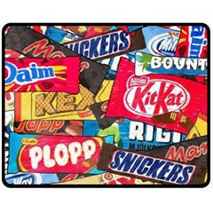 Pop Art Food Cute Patterns Two Sides Fleece Blanket (medium)