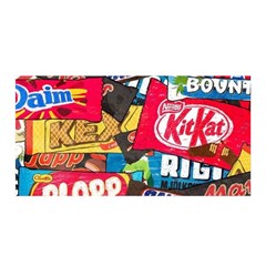 Pop Art Food Cute Patterns Satin Wrap 35  X 70 