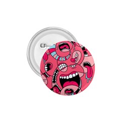 Big Mouth Worm 1 75  Buttons
