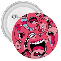 Big Mouth Worm 3  Buttons by Dutashop
