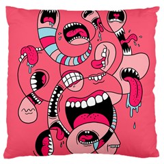 Big Mouth Worm Large Cushion Case (two Sides)