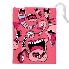 Big Mouth Worm Drawstring Pouch (4xl) by Dutashop