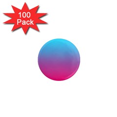 Blue Pink Purple 1  Mini Magnets (100 Pack) 