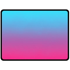 Blue Pink Purple Two Sides Fleece Blanket (large)