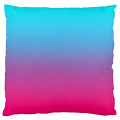 Blue Pink Purple Standard Premium Plush Fleece Cushion Case (one Side)