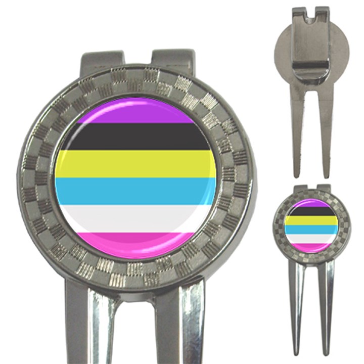 Bigender Flag Copy 3-in-1 Golf Divots