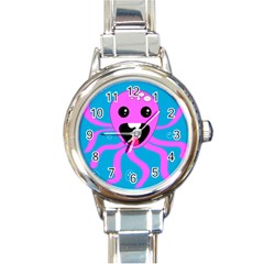 Bubble Octopus Copy Round Italian Charm Watch