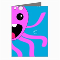 Bubble Octopus Copy Greeting Cards (pkg Of 8)