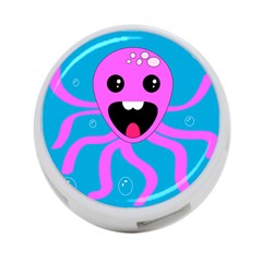 Bubble Octopus Copy 4-port Usb Hub (two Sides)