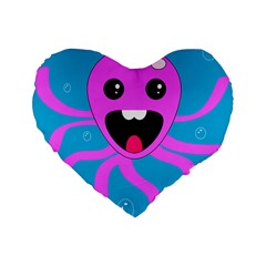Bubble Octopus Copy Standard 16  Premium Heart Shape Cushions