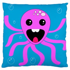 Bubble Octopus Copy Standard Premium Plush Fleece Cushion Case (two Sides) by Dutashop