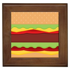 Cake Cute Burger Framed Tile