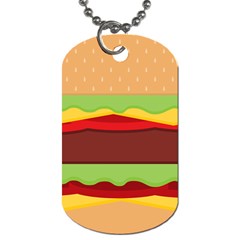 Cake Cute Burger Dog Tag (two Sides)