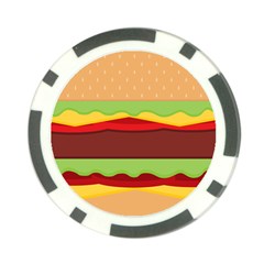 Cake Cute Burger Poker Chip Card Guard by Dutashop