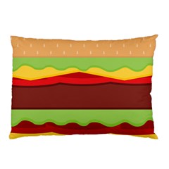 Cake Cute Burger Pillow Case by Dutashop