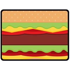 Cake Cute Burger Fleece Blanket (large)