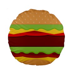 Cake Cute Burger Standard 15  Premium Round Cushions by Dutashop