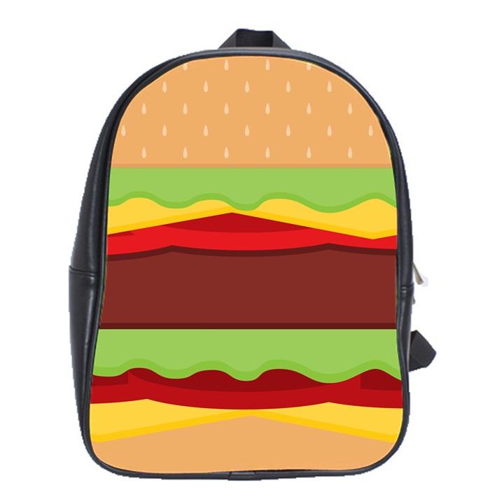 Cake Cute Burger School Bag (XL)