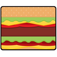 Cake Cute Burger Two Sides Fleece Blanket (medium)