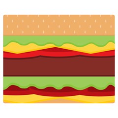 Cake Cute Burger Two Sides Premium Plush Fleece Blanket (medium) by Dutashop