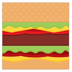 Cake Cute Burger Square Satin Scarf (36  X 36 )