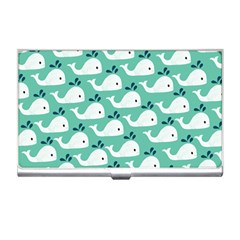 Whale Sea Blue Business Card Holder by Dutashop