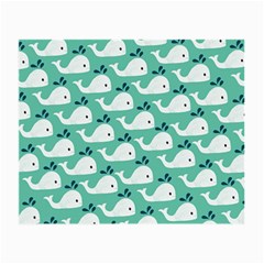 Whale Sea Blue Small Glasses Cloth (2 Sides) by Dutashop