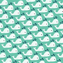 Whale Sea Blue Play Mat (square) by Dutashop