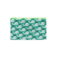 Whale Sea Blue Cosmetic Bag (xs)