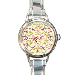 Kangaroo Round Italian Charm Watch