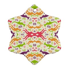 Kangaroo Snowflake Ornament (two Sides)