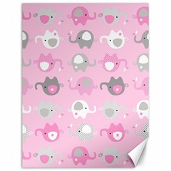 Animals Elephant Pink Cute Canvas 12  X 16  by Dutashop