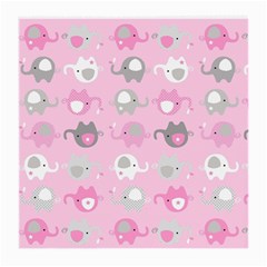 Animals Elephant Pink Cute Medium Glasses Cloth (2 Sides)