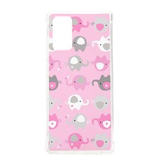 Animals Elephant Pink Cute Samsung Galaxy Note 20 Tpu Uv Case by Dutashop