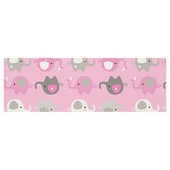 Animals Elephant Pink Cute Banner And Sign 12  X 4  by Dutashop