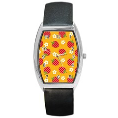 Strawberry Barrel Style Metal Watch by Dutashop