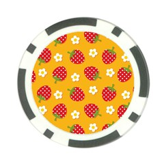 Strawberry Poker Chip Card Guard (10 Pack) by Dutashop