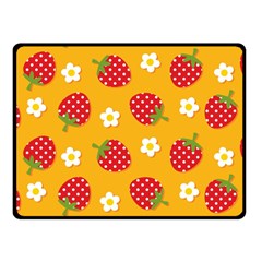 Strawberry Two Sides Fleece Blanket (small)