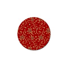 Christmas Texture Pattern Red Craciun Golf Ball Marker (10 Pack)