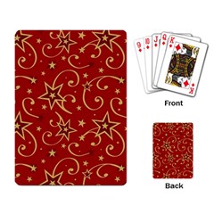 Christmas Texture Pattern Red Craciun Playing Cards Single Design (rectangle)