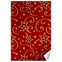 Christmas Texture Pattern Red Craciun Canvas 24  X 36 