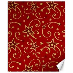 Christmas Texture Pattern Red Craciun Canvas 11  X 14 