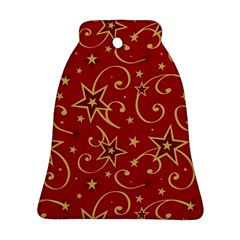 Christmas Texture Pattern Red Craciun Ornament (bell)